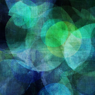 A mix of blue green and navy colours 