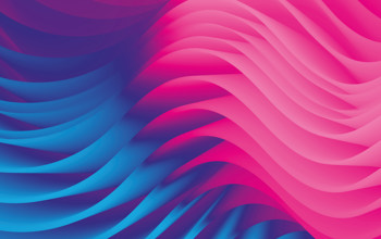 Abstract image of blue and pink wave lines